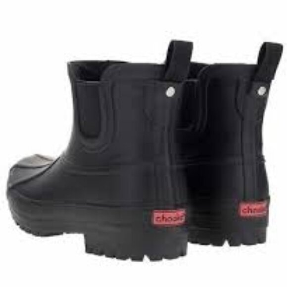 Chooka Women's Waterproof Duck Chelsea Rain Boots Size 10 BlackPlush Lining NEW - Picture 11 of 16